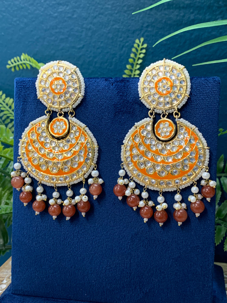 Pakistani multani /thappa kundan chandbali earring.