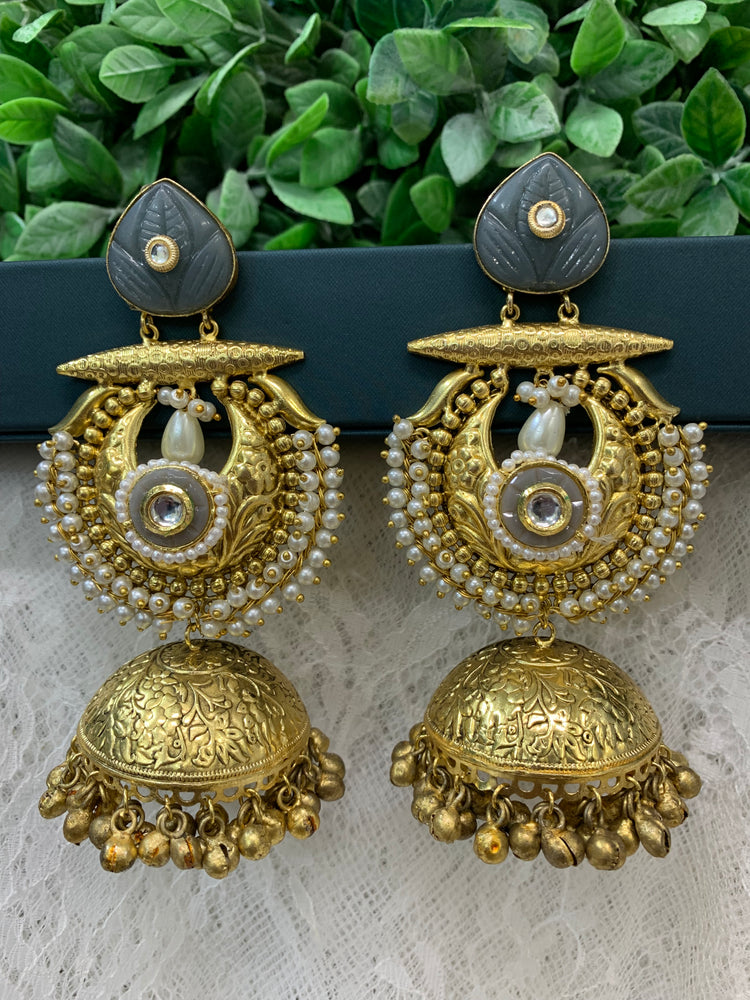 Gold plated jhumka earring