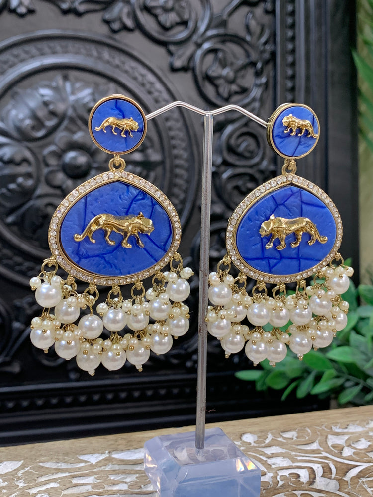 Sabyasachi inspired kundan earring tanna blue