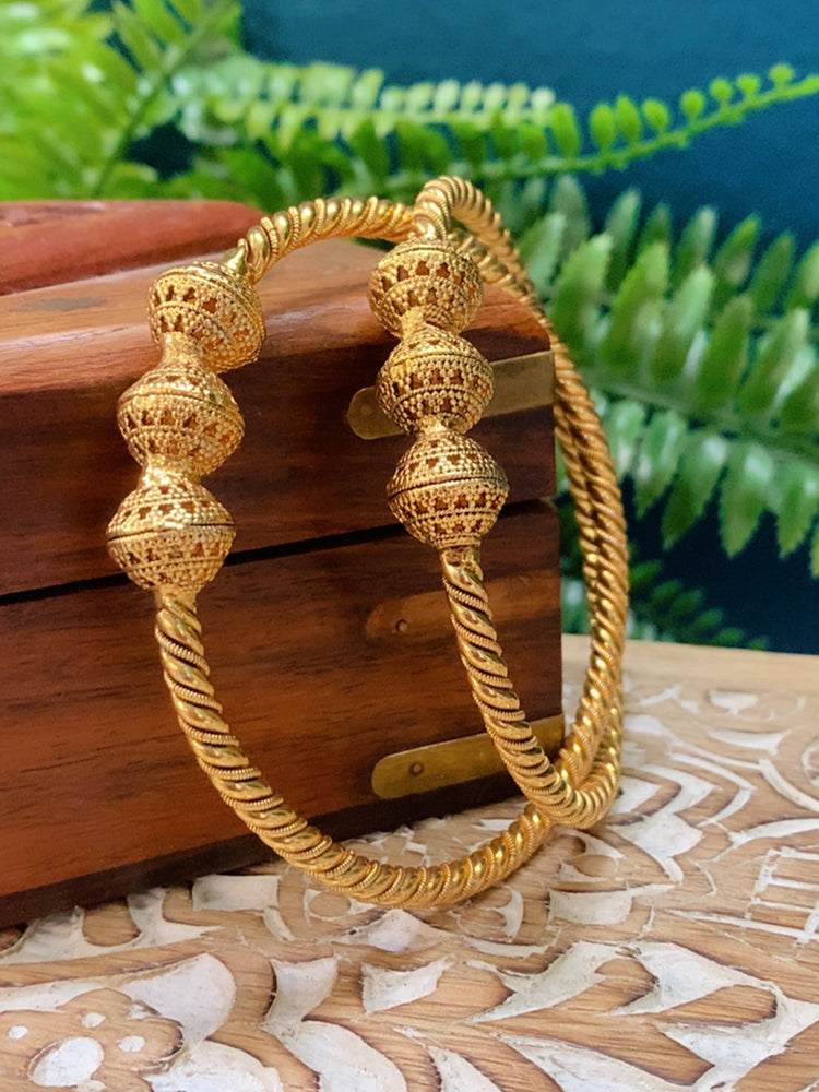 Ariyana gold plated bangle pair