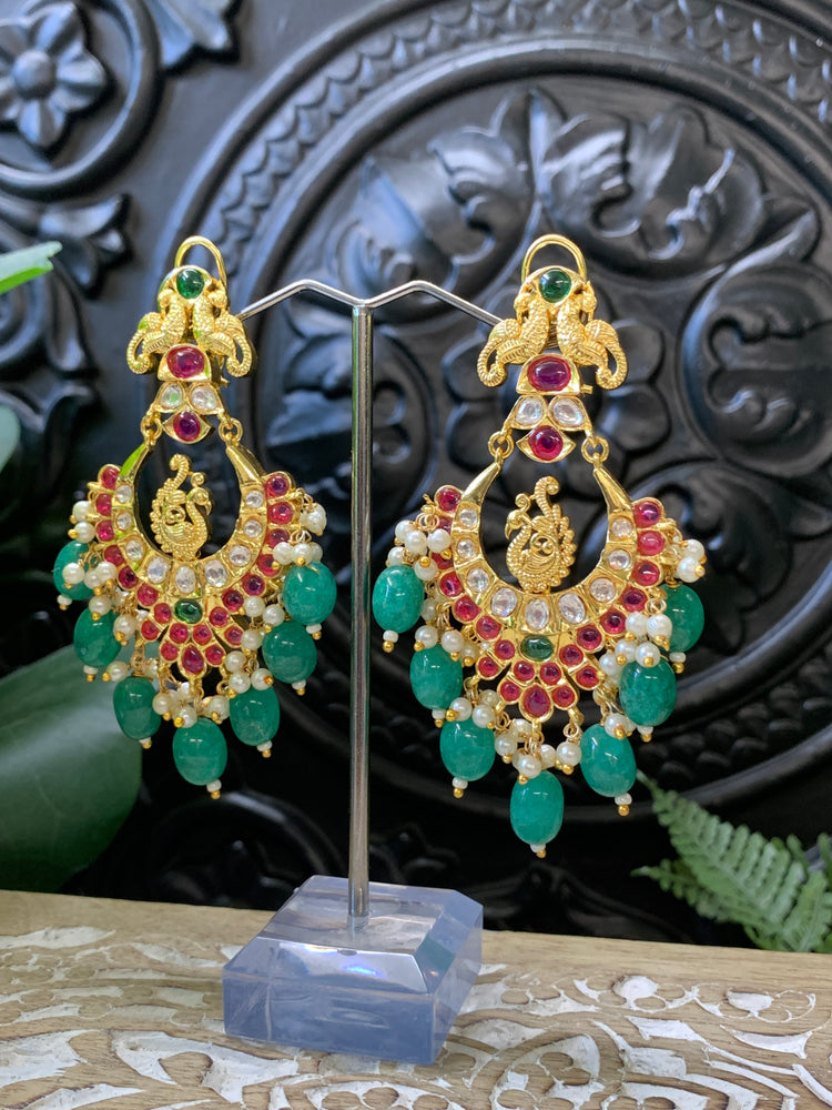 Aliya jadau kundan Chandbali earring Sabyasachi inspired