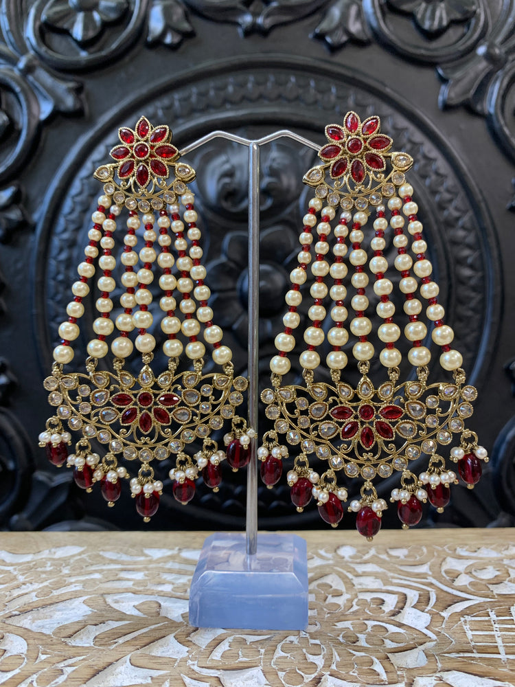 Savana polki fashion statement  earring red