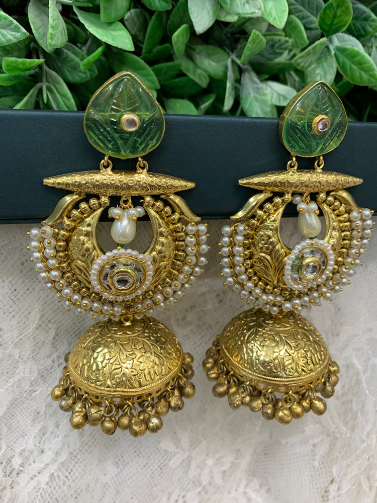 Gold plated jhumka earring