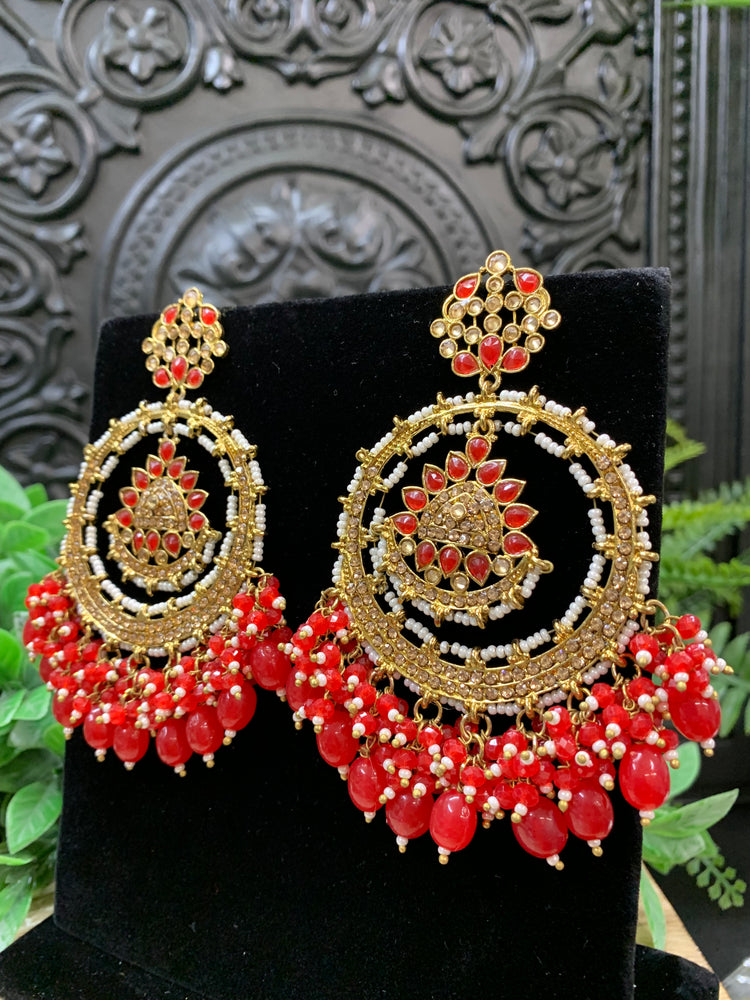 Laila Chandbali fashion statement earring red