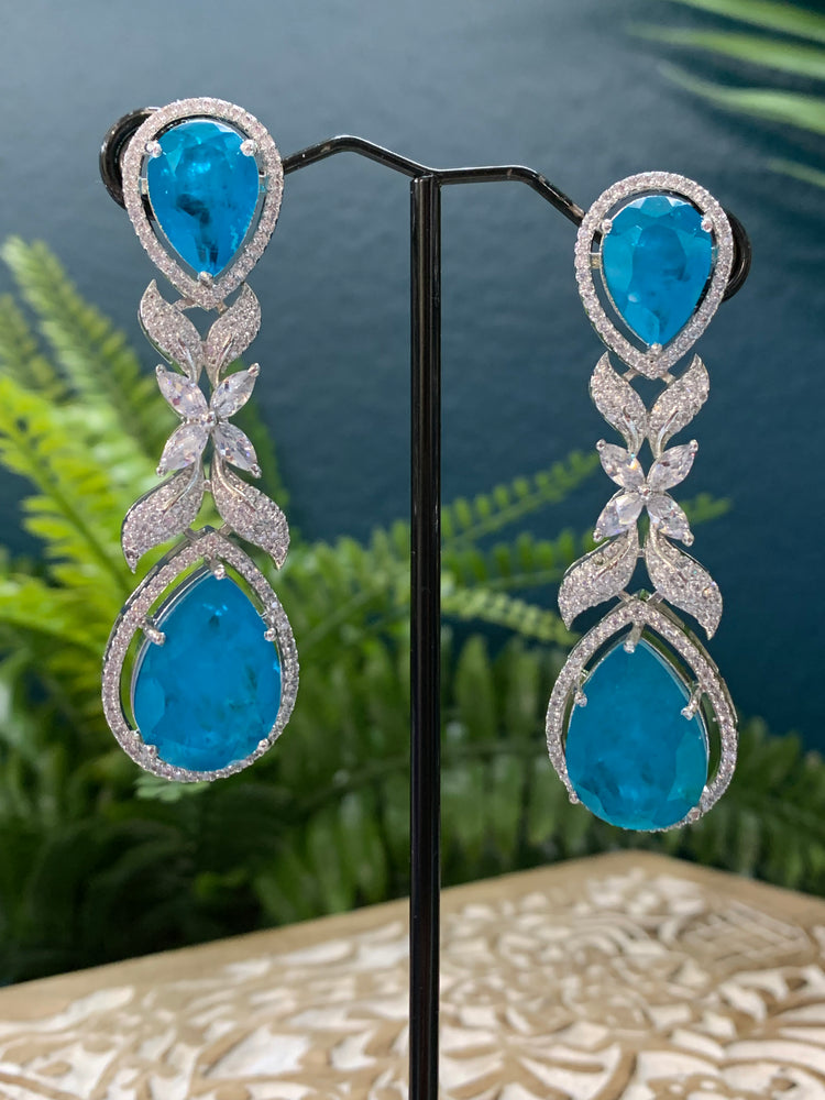 American diamond doublet stone earring