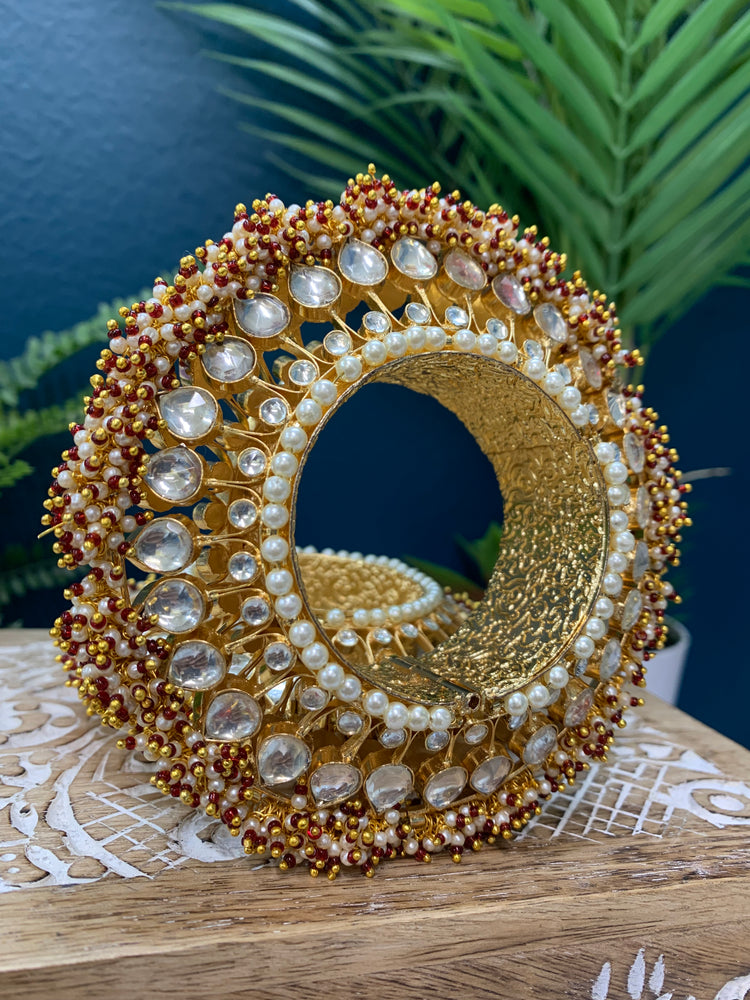 Prachi kundan pacheli style rajshani bangle bracelet