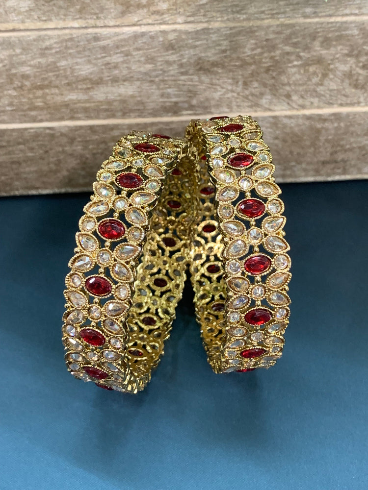 Sukhi polki bangle / kada / Kangan / bala in maroon red/ burgundy