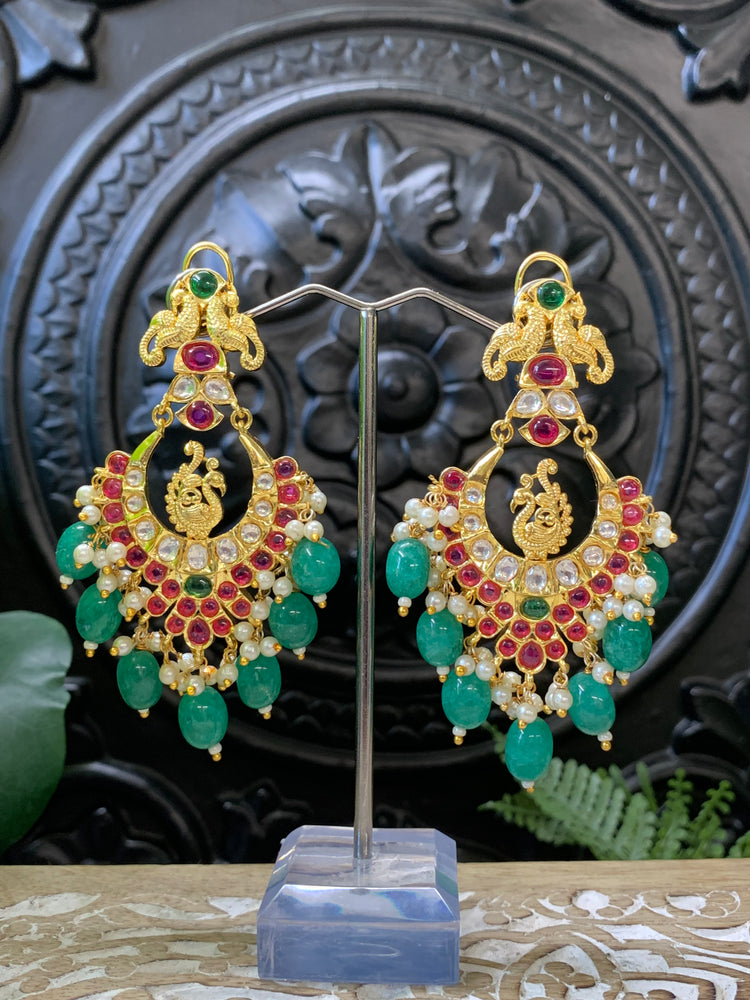 Aliya jadau kundan Chandbali earring Sabyasachi inspired