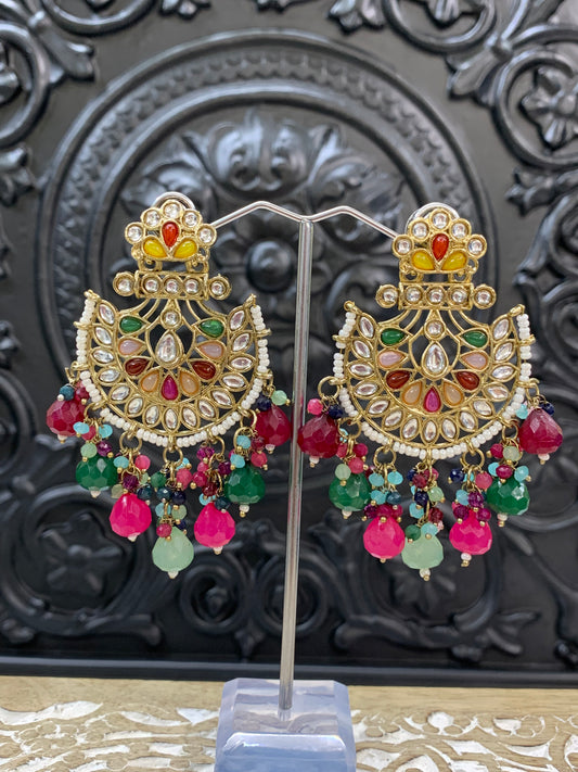 Sujal kundan earring multi