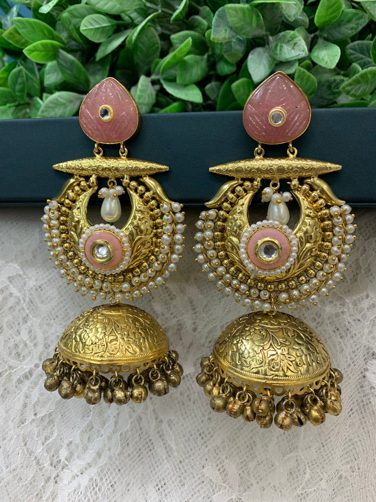 Gold plated jhumka earring