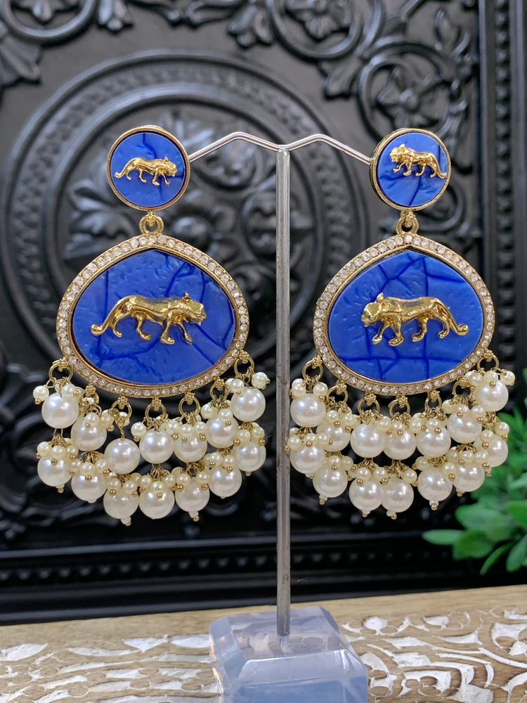 Sabyasachi inspired kundan earring tanna blue