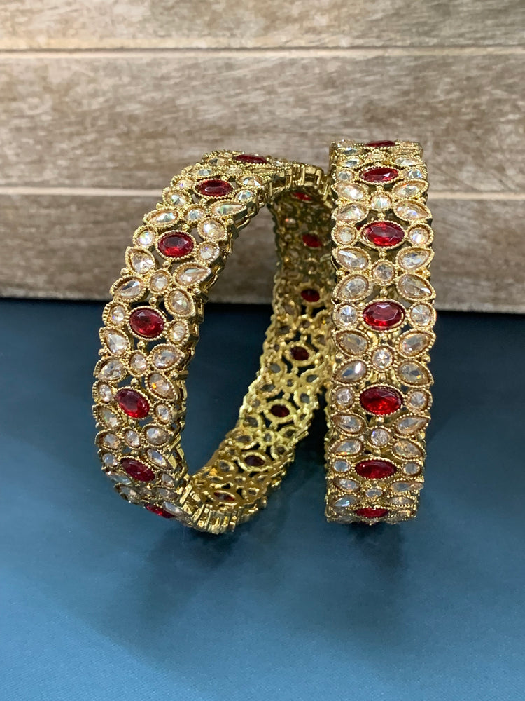 Sukhi polki bangle / kada / Kangan / bala in maroon red/ burgundy