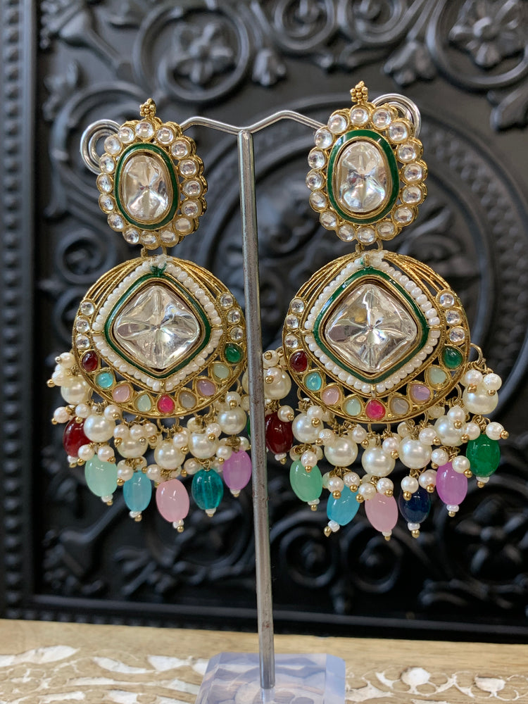 Kenny kundan fashion earring set multi