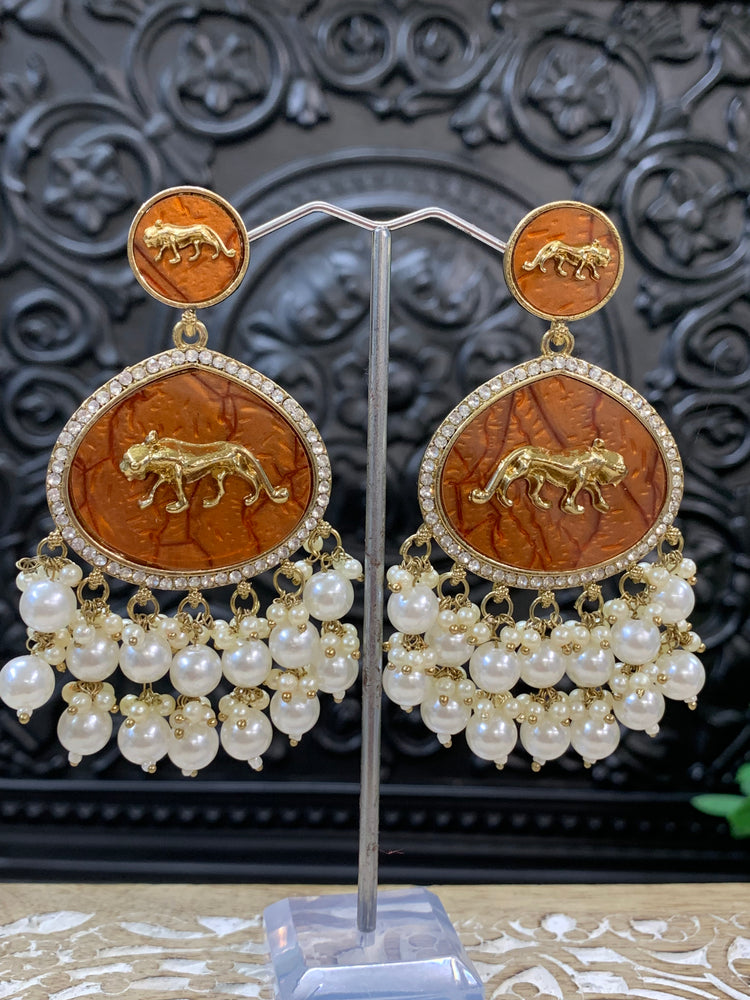 Sabyasachi inspired kundan earring tanna bronze