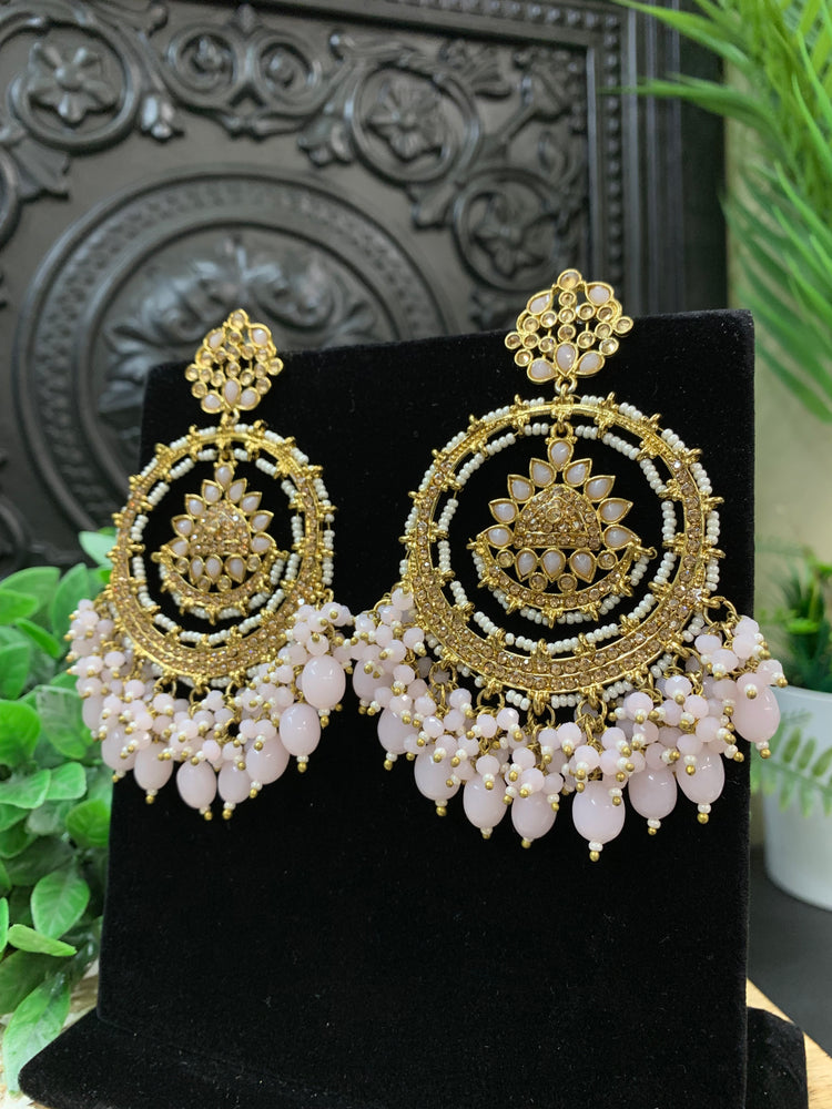 Laila Chandbali fashion statement earring pink