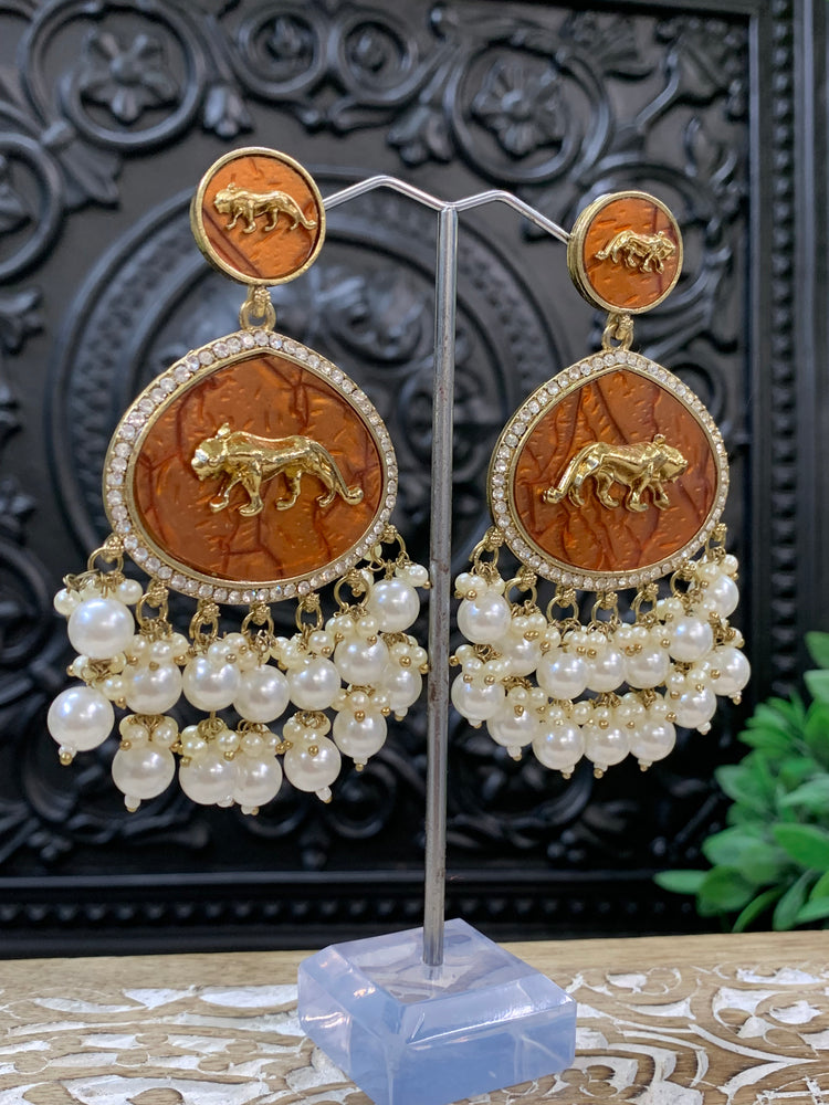 Sabyasachi inspired kundan earring tanna bronze