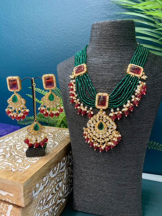 Amrapali inspired mount and tyanni kundan mala set