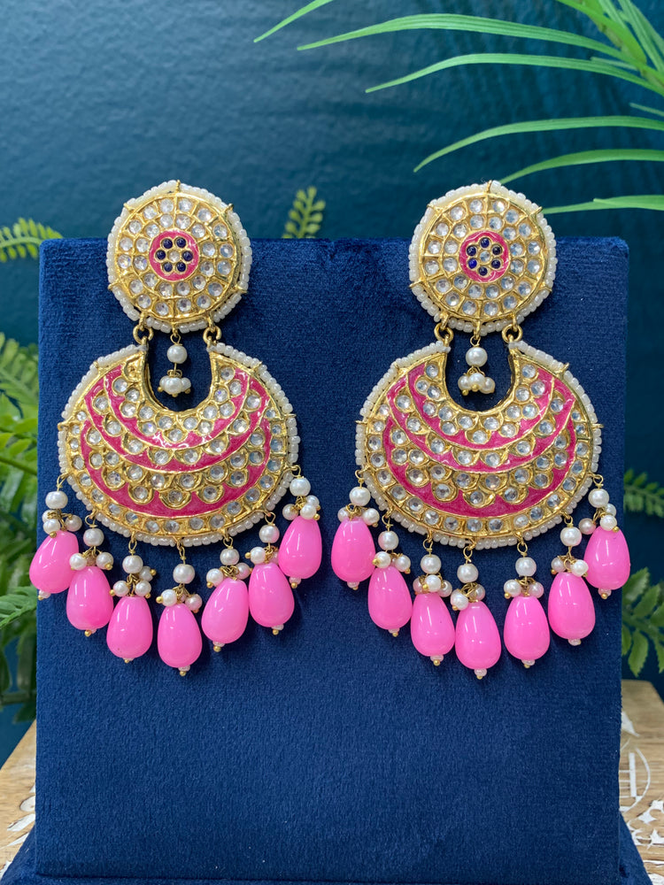 Pakistani multani /thappa kundan chandbali earring.