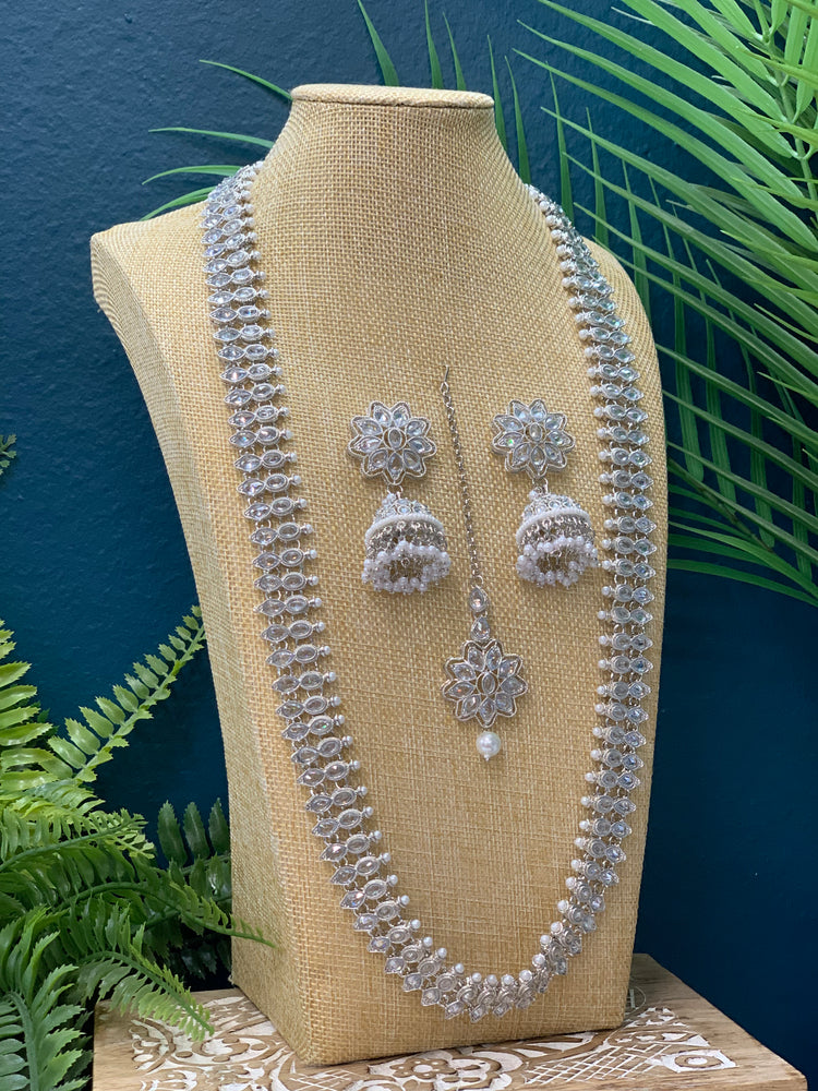 Savali polki long mala set in silver