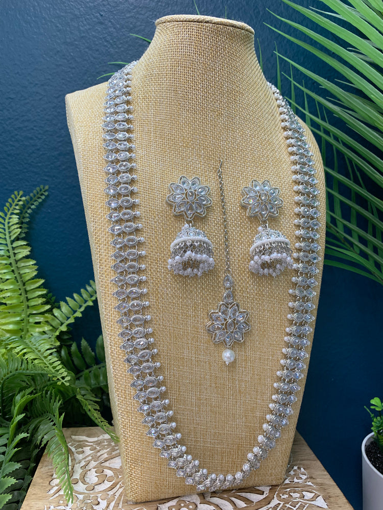 Savali polki long mala set in silver