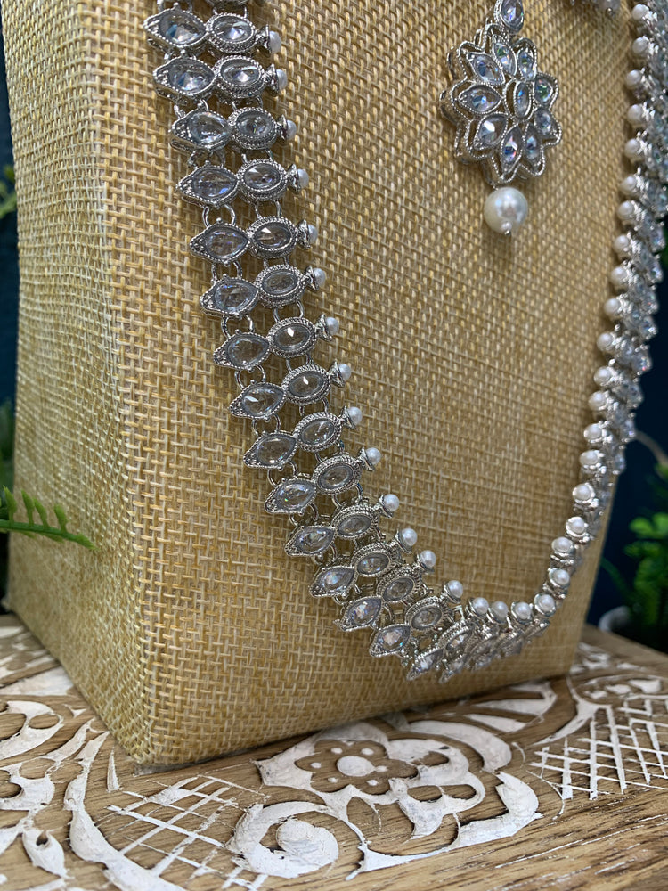 Savali polki long mala set in silver