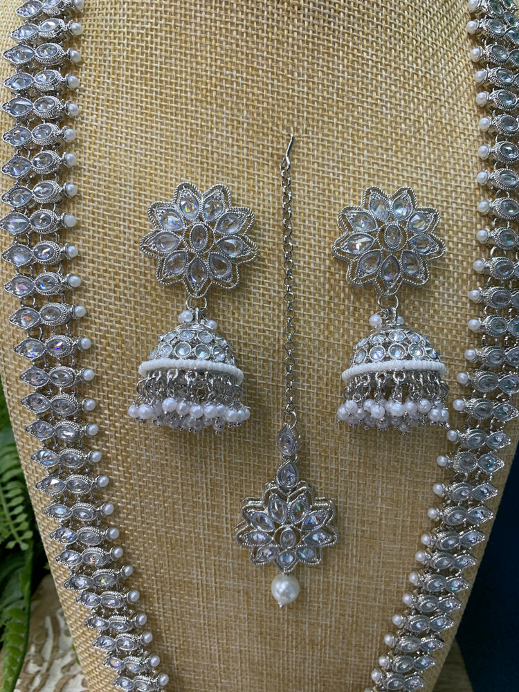 Savali polki long mala set in silver