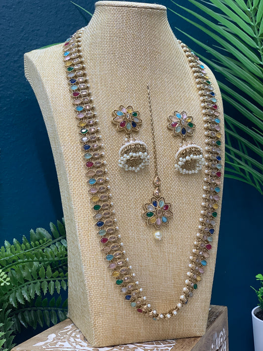 Savali polki long mala set in multi