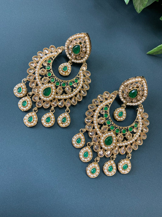 Lia polki Chandbali earring