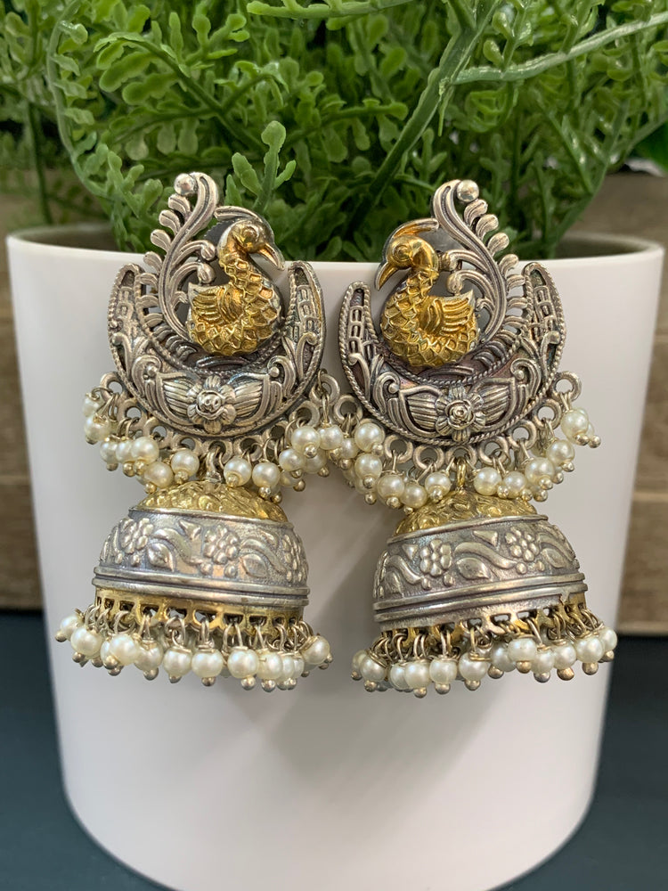 Shamila dual tone oxi /gold plated jhumki/ jhumka earring