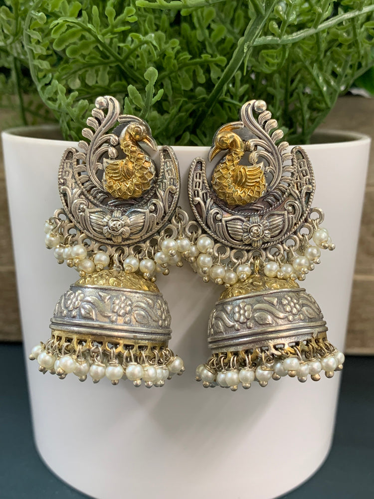 Shamila dual tone oxi /gold plated jhumki/ jhumka earring