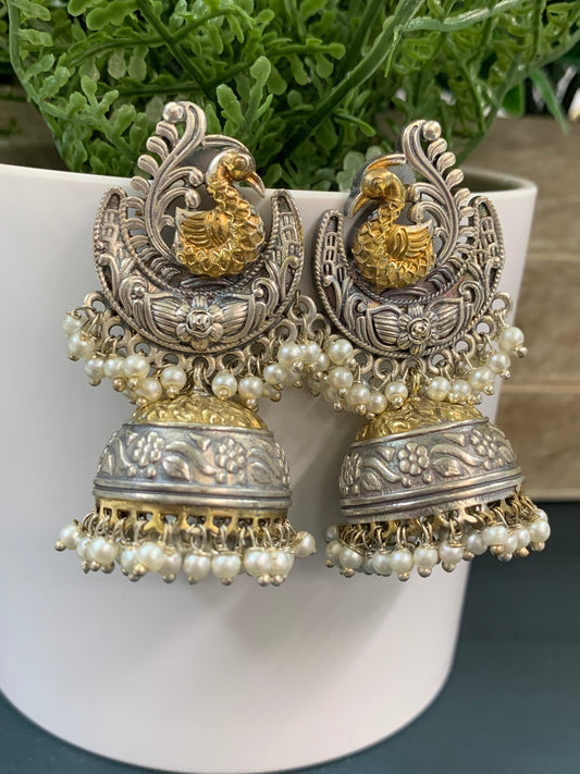 Shamila dual tone oxi /gold plated jhumki/ jhumka earring