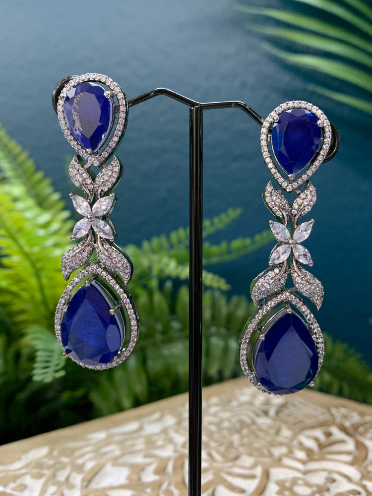 American diamond doublet stone earring