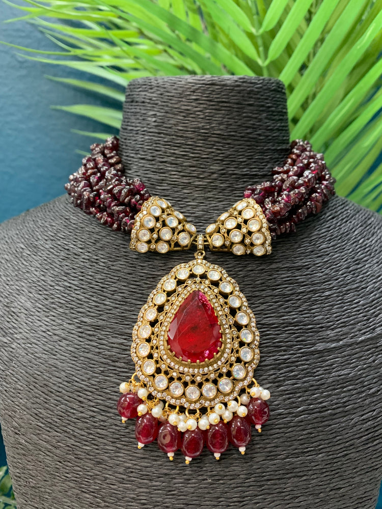 Sabyasachi Kolkata inspired moissanite kundan necklace choker  set Pam