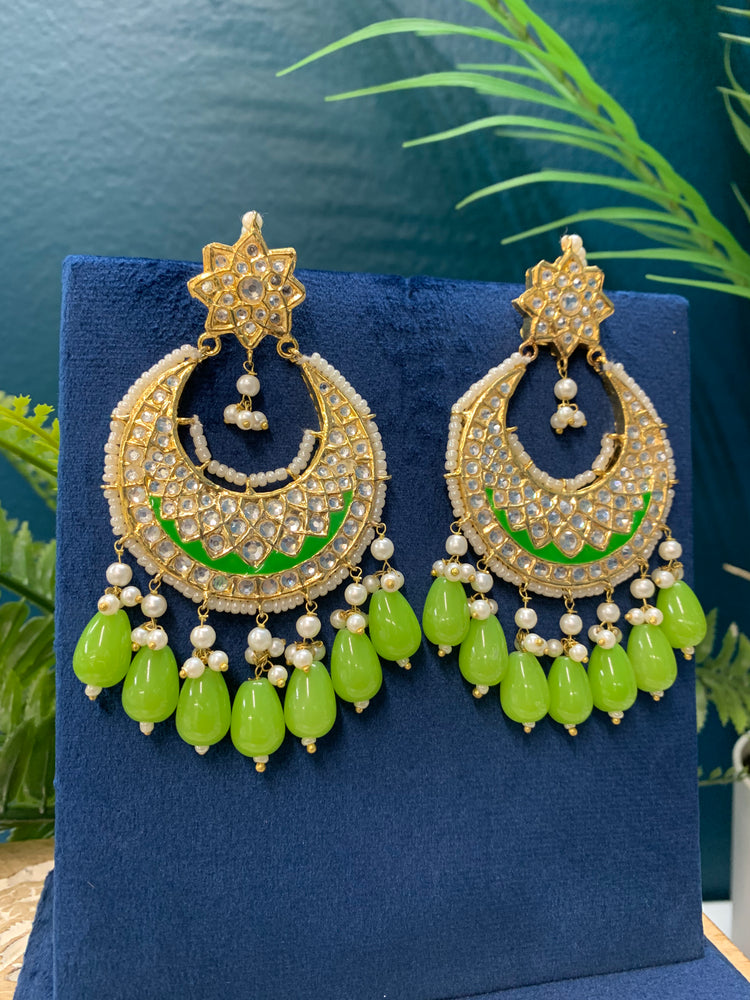 Pakistani multani /thappa kundan chandbali earring.