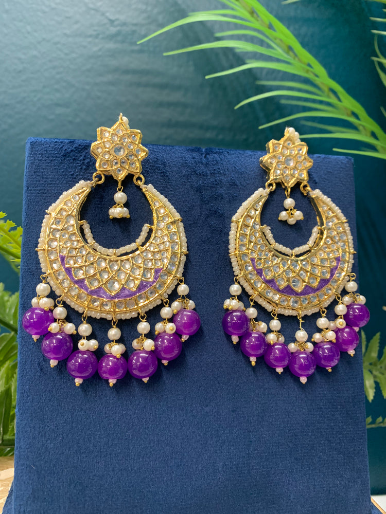 Pakistani multani /thappa kundan chandbali earring.