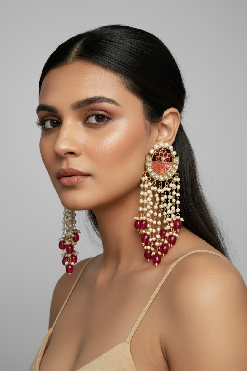 Earrings portrait format