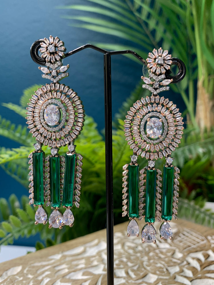 American diamond / AD /CZ earring Victorian plating