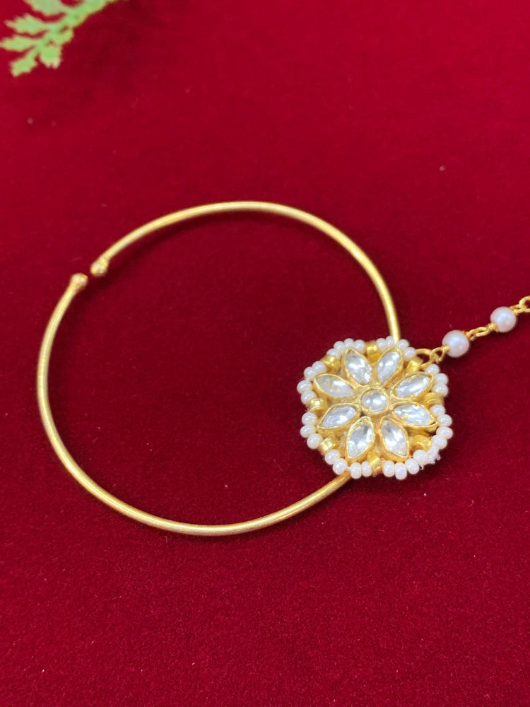 Pachi kundan nath/nose ring