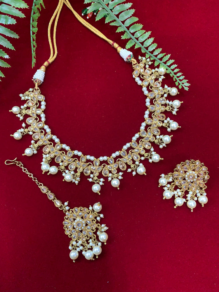 Reverse polki necklace set samantha