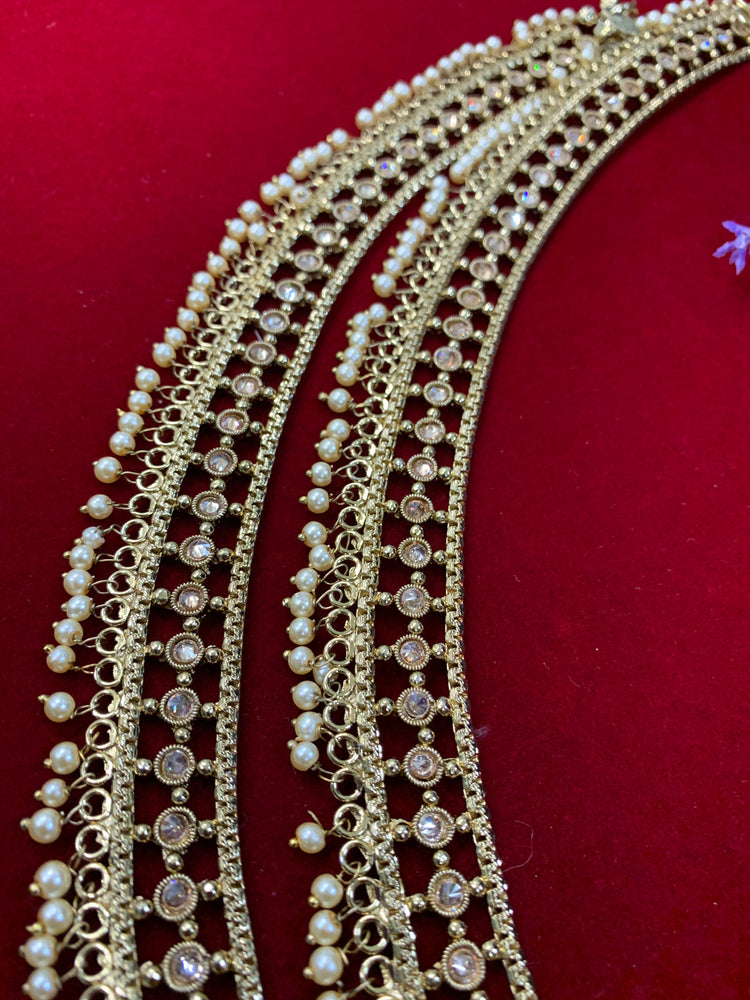 Antique Monalisa Polki payal/anklet