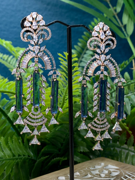 American Diamond jhumki / Cz jhumka / glass jhumki