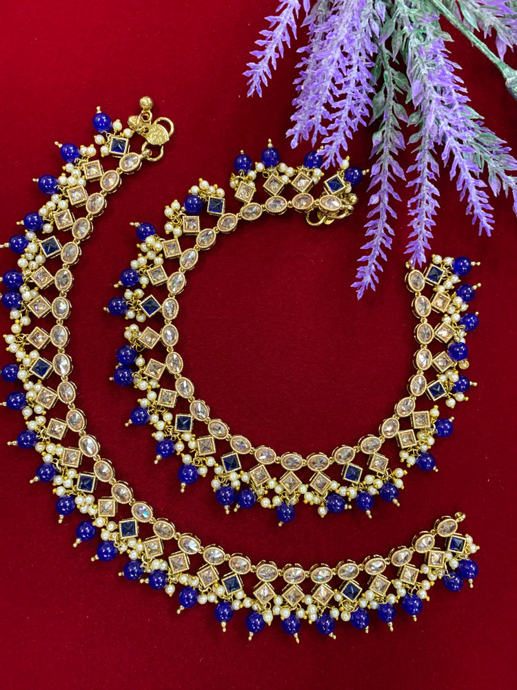 Antique Monalisa Polki payal/anklet