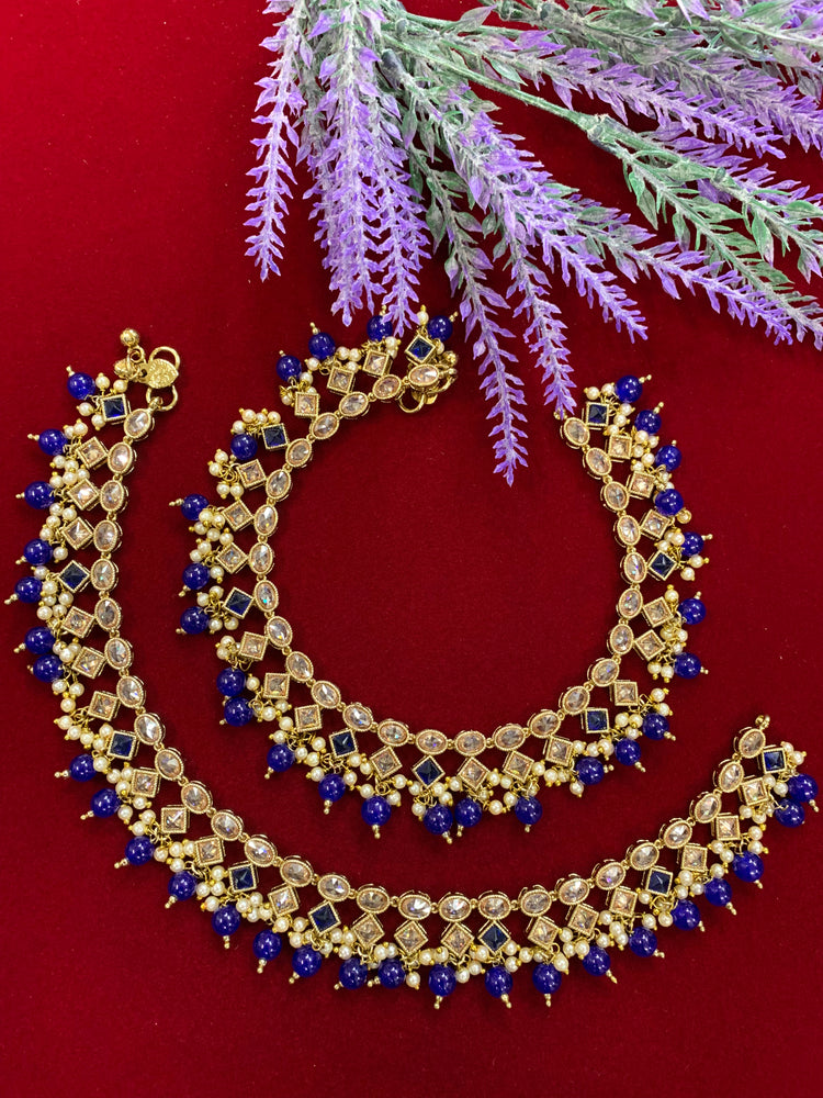 Antique Monalisa Polki payal/anklet