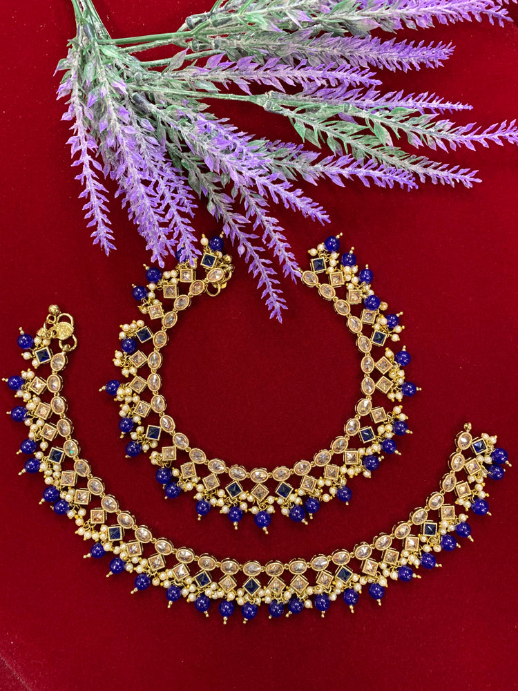 Antique Monalisa Polki payal/anklet