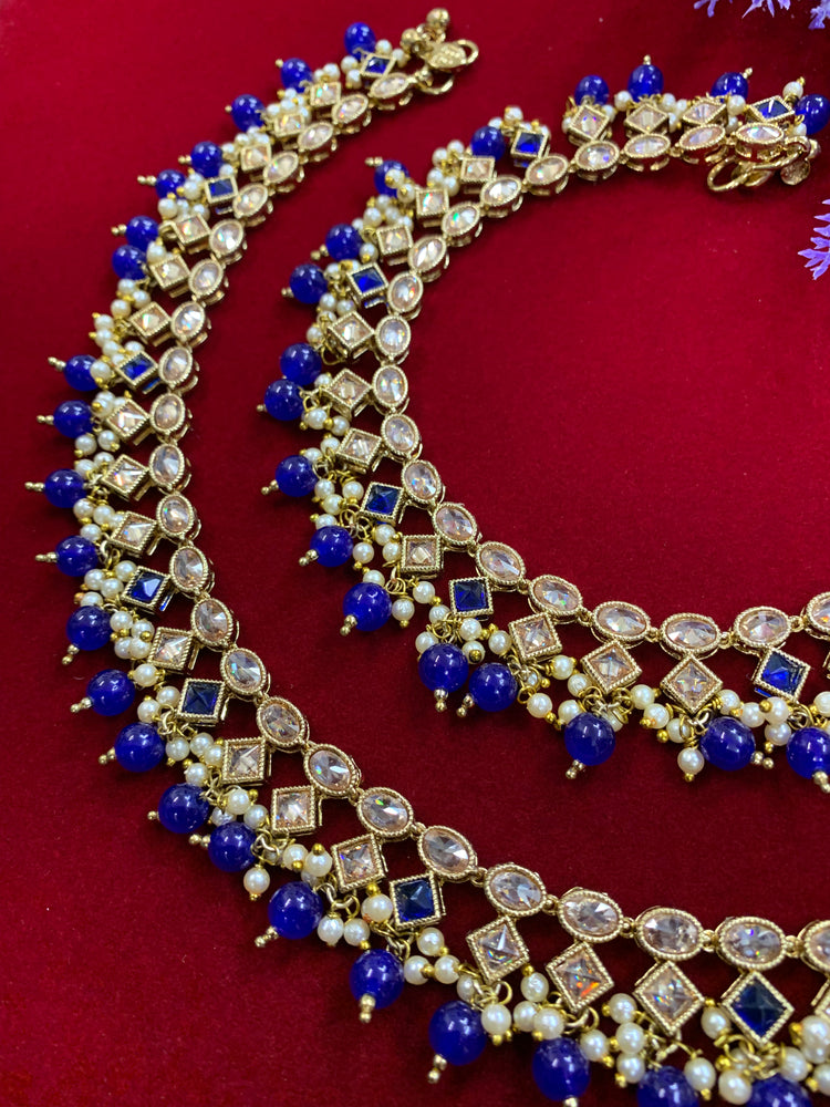 Antique Monalisa Polki payal/anklet