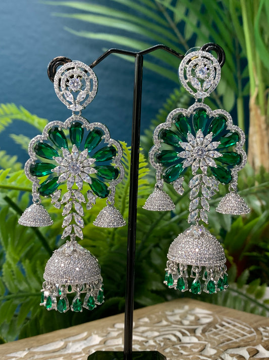 American diamond / AD /CZ earring crystal stone details