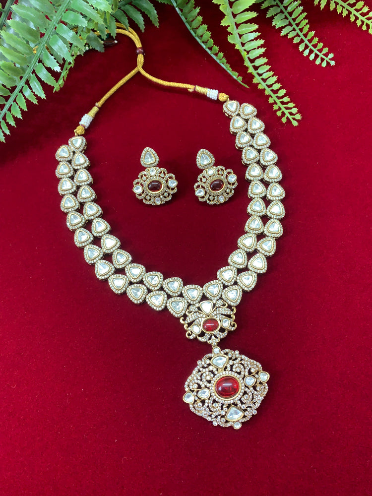 Sabyasachi Kolkata inspired moissanite kundan necklace set