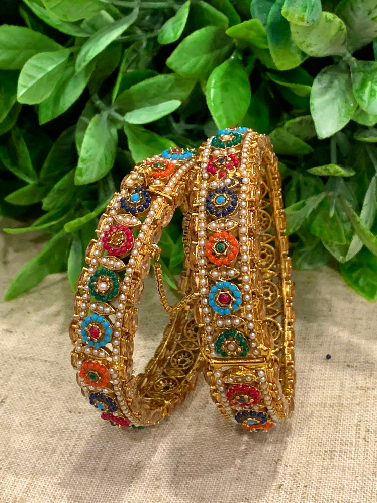 Multi gold openable bangle Pakistani style Annie