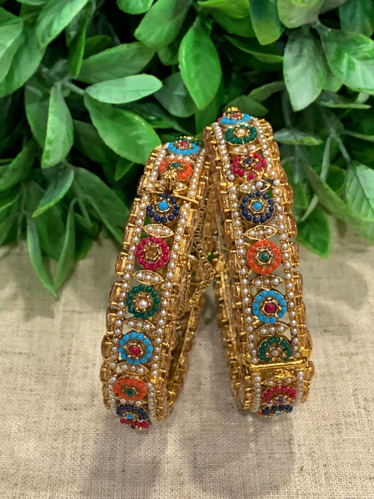Multi gold openable bangle Pakistani style Annie