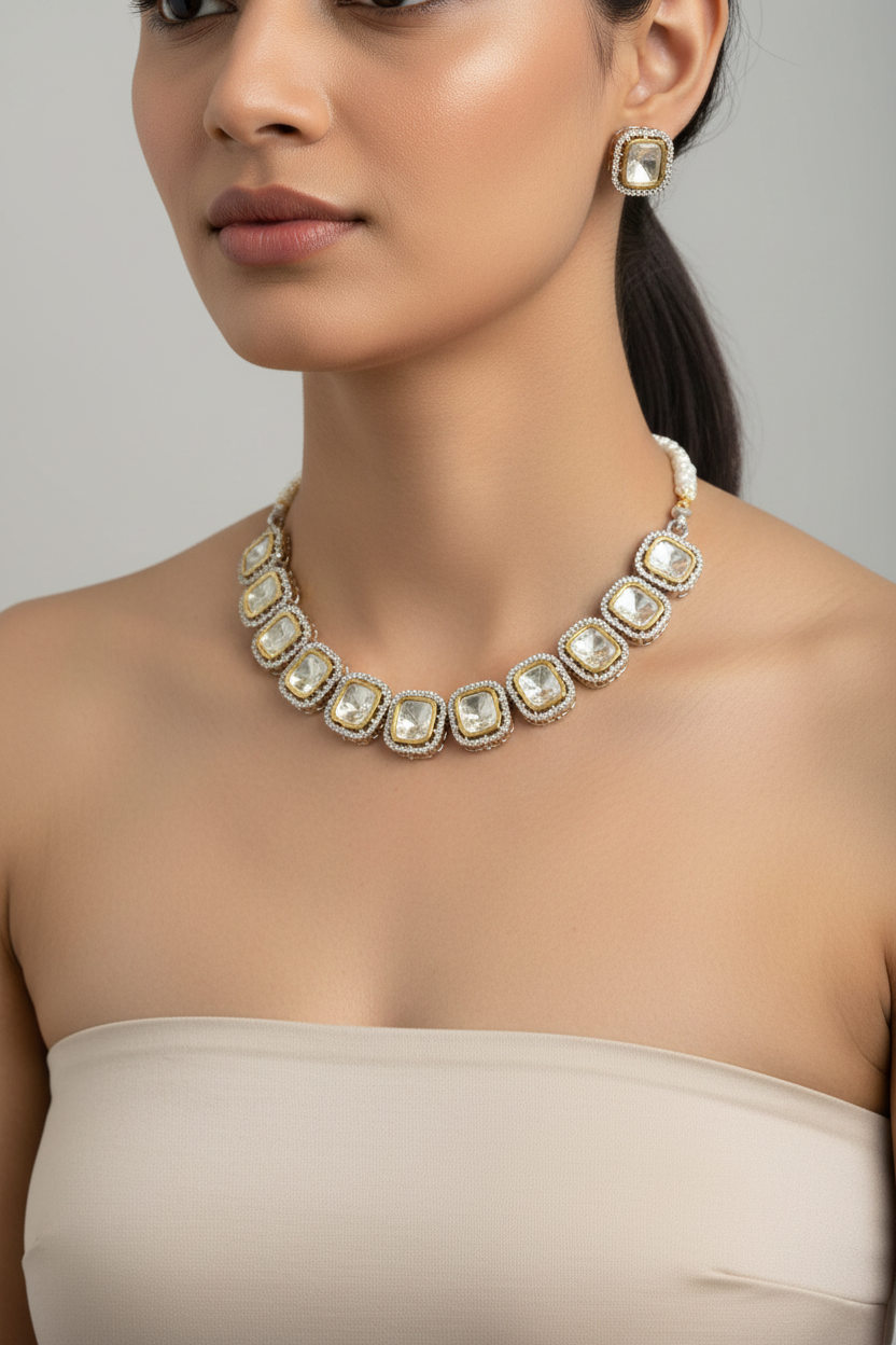 Jewelry set on model